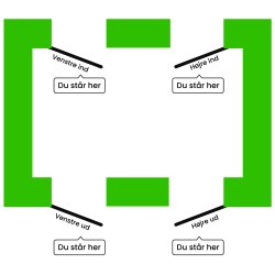 85 x 205 udhusdr / fordr i plast med vindue