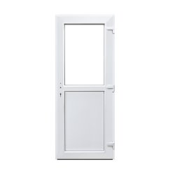 Facadedør / bryggersdør 79 X 198 i Plast med vindue