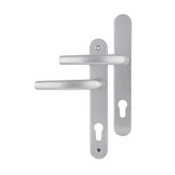 Sølvhåndtag til plast udhusdør