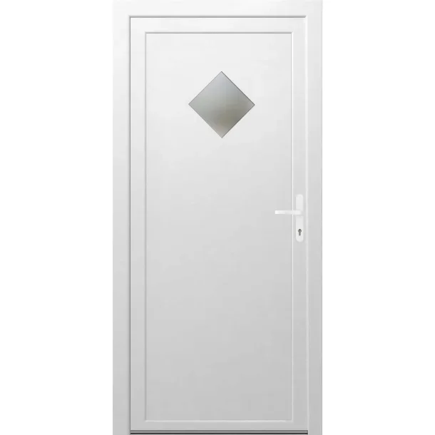 95 x 198 Udhusdør / yderdør glas på spids