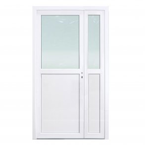 Facadedr / hoveddr 149 x H 189 Dobbeltdr Hvid Plast