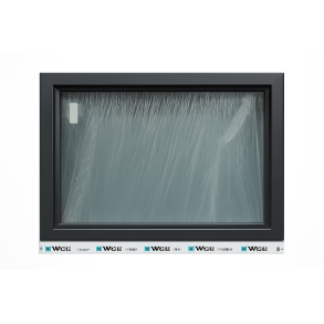 Fastkarm vindue B 119 X H 79 antracit ude hvid inde